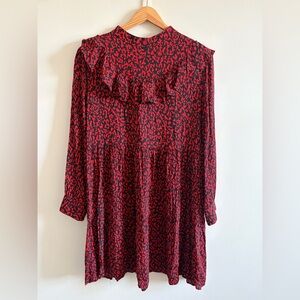 Zara Red and Black Women's Dress